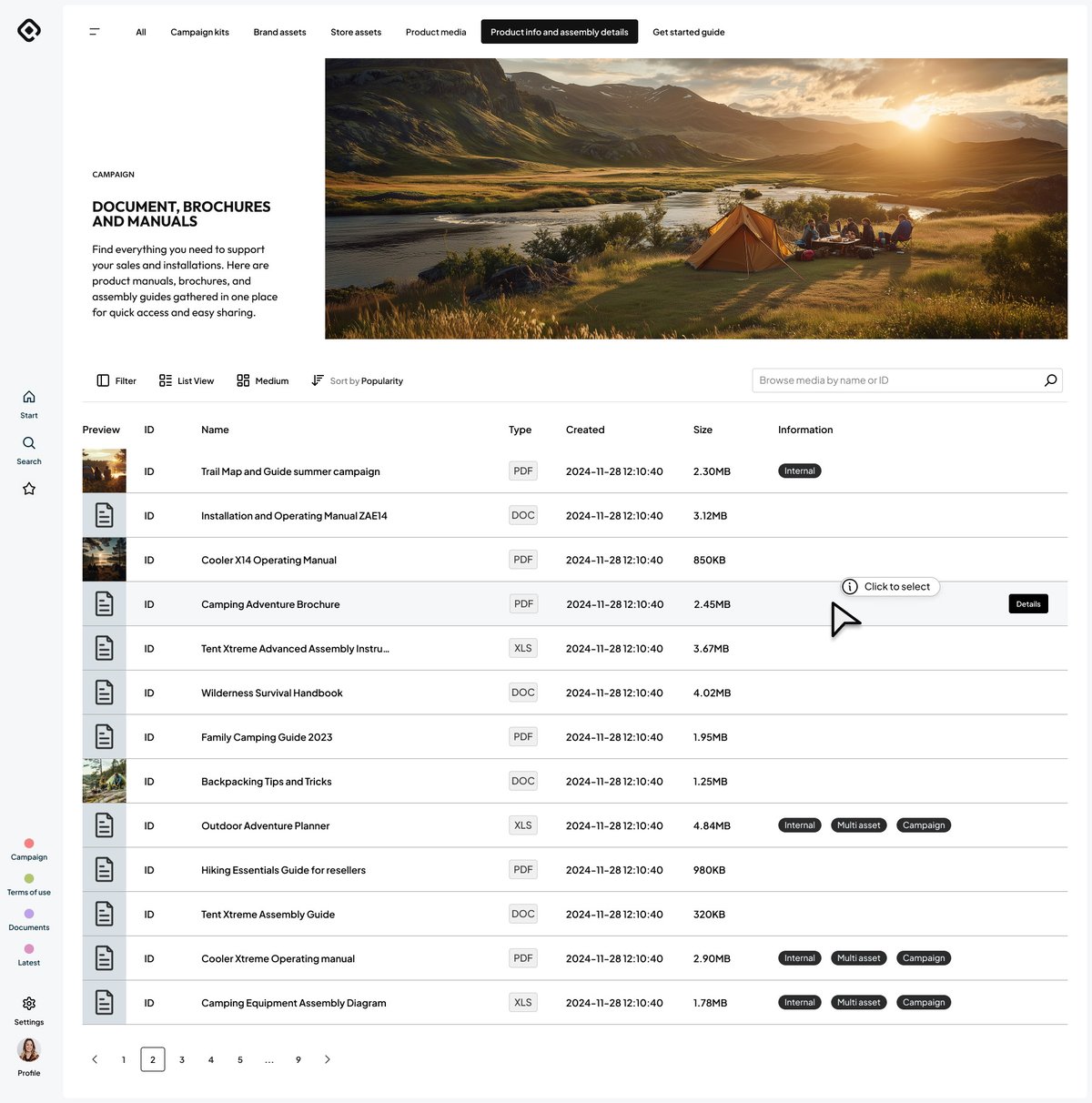 Documents-list-view